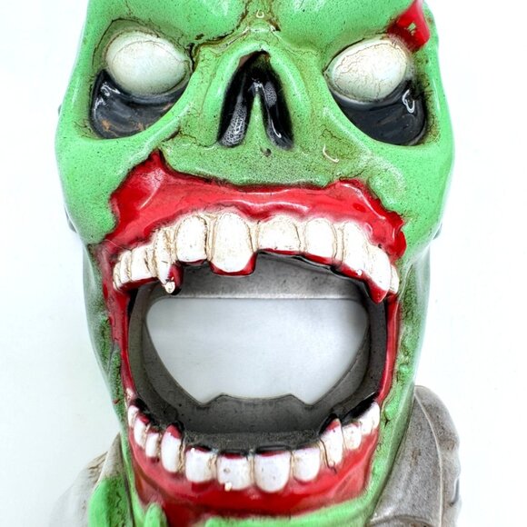 Zombie & Skeleton Bottle Openers Resin 2-Piece Set Spooky Decor Tool - Picture 3 of 7